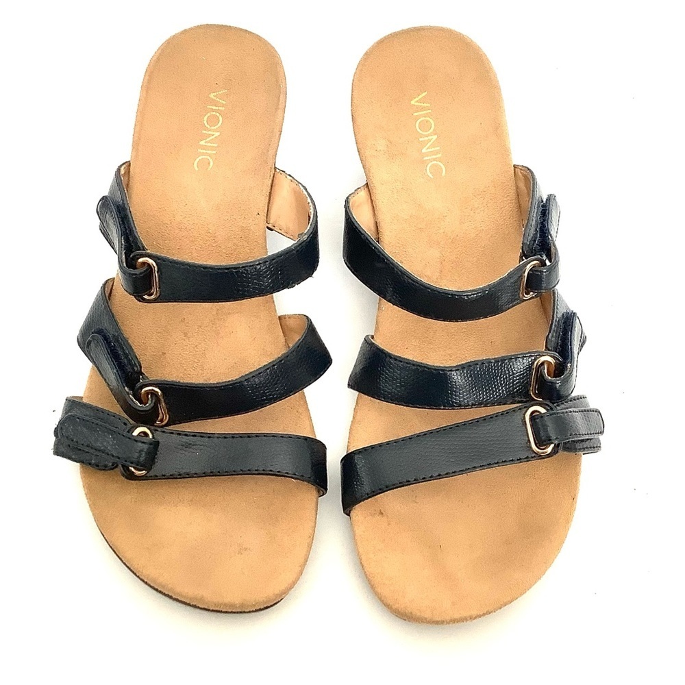 Vionic Orthaheel Park Dwyn Slide Wedge Sandals